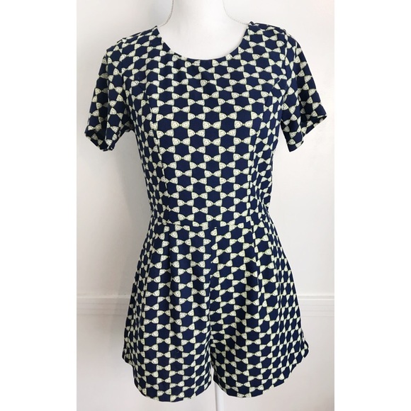 Poppy Lux Pants - Poppy Lux • Navy Bow Romper